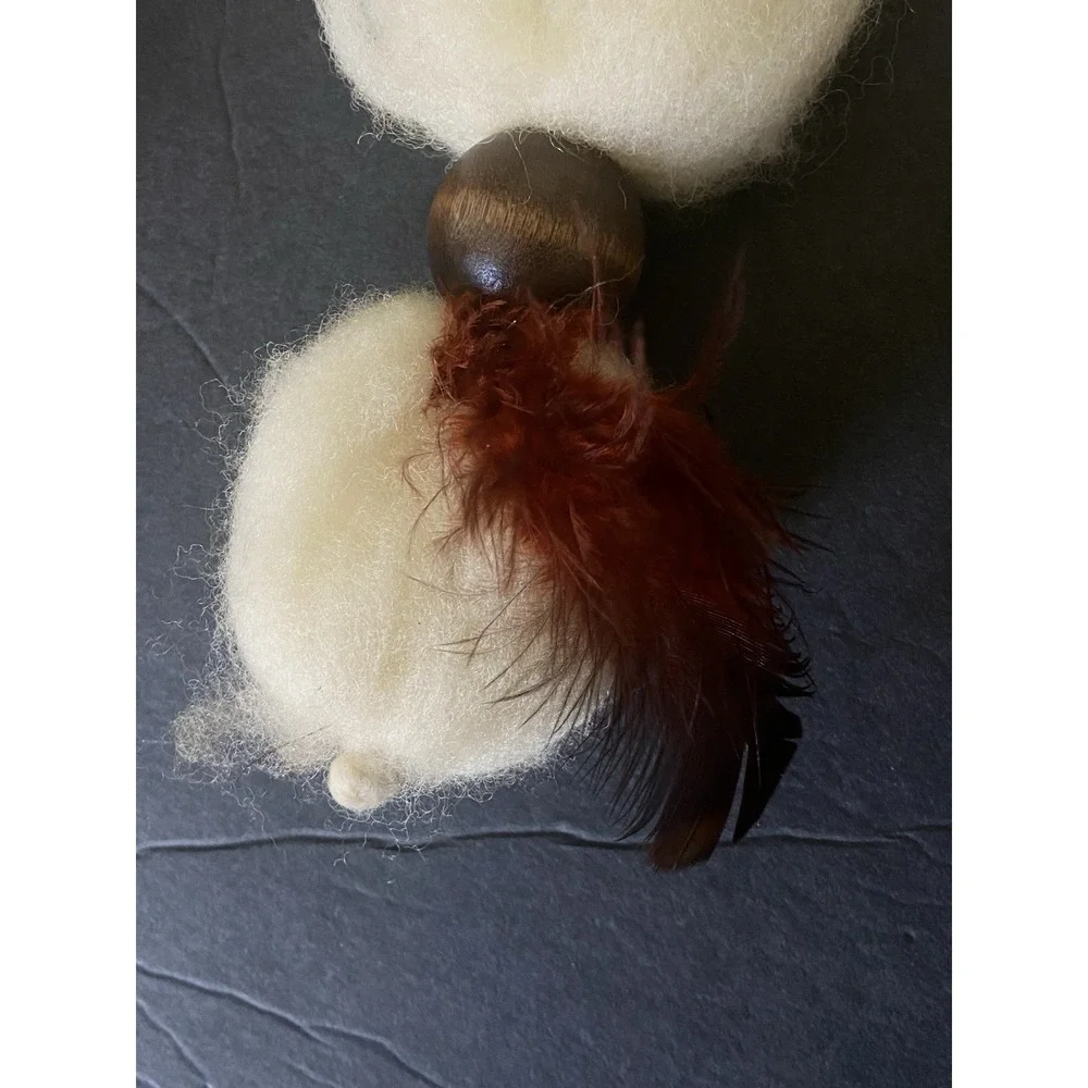 Vintage handmade Native American Dream Catcher‎ Authentic Fur Hide Feathers